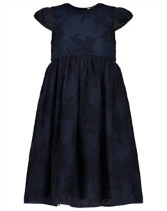 Трикотажное платье из сетки с цветочной вышивкой, синий Salt and pepper