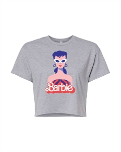 Красная укороченная футболка с логотипом для подростков Barbie Licensed character