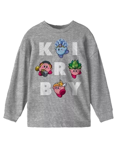 Лонгслив Kirby Different Abilities с длинными рукавами и рисунком, серый Licensed character