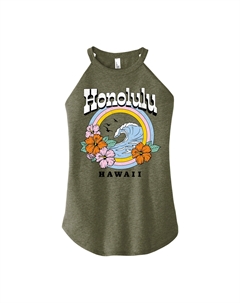 Майка на бретелях с графическим рисунком и высоким воротником для юниоров Hawaii Licensed character