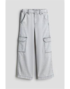 Широкие брюки карго, серый H&m