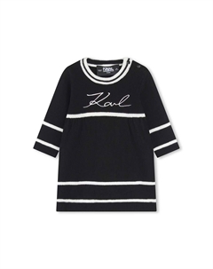 Хлопковое платье для девочек, черный Karl lagerfeld