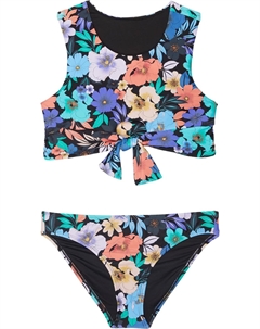 Купальник Kids Abbie Floral Tie Front High Neck Set, черный O`neill