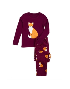 Детский хлопковый топ и флисовые штаны, пижамы Fox Leveret