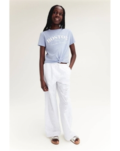 Брюки без застежки, белый H&m