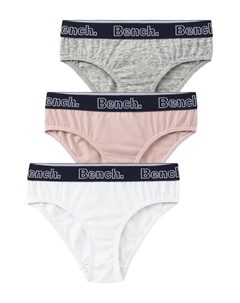 Трусы (упаковка, 3 шт.), с тканым поясом с логотипом, серый Bench