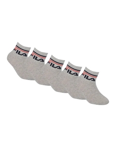 Носки короткие (упаковка, 6 пар), с вязаным логотипом на манжетах, детские носки, серый Fila