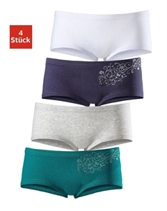 Трусики (4 шт. в упаковке) с блестящим принтом, белый Petite fleur