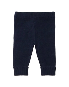 Трикотажные брюки, с удобными ребристыми манжетами, синий Лилипут