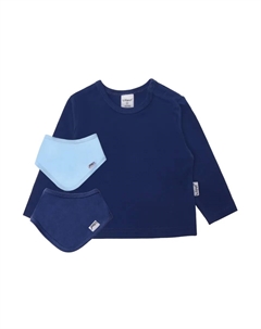 Рубашка с длинными рукавами из чистого органического хлопка, синий Лилипут