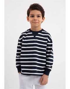 Рубашка с длинными рукавами и полосатым принтом, голубой Gulliver