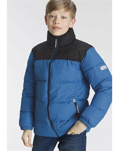 Стеганая куртка "ПУФФЕР", без капюшона, с колор блоком, черный Scout