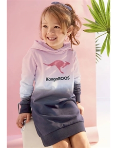 Платье-свитшот "для маленьких девочек", в модном цветовом градиенте, цвет Rosa-Weiß-Blau Kangaroos