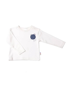 Лилипутовая рубашка с длинными рукавами "Космос", с кнопками на плече, цвет Ecru