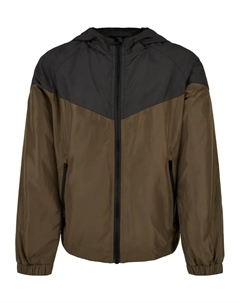 Всепогодная куртка " Men's Boys 2-Tone Tech Windrunner" (1 шт.), с капюшоном, черный Urban classics