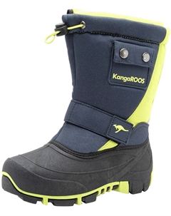 Зимние ботинки "Kanga-Bean II", водоотталкивающие, цвет Navy-Lime Kangaroos