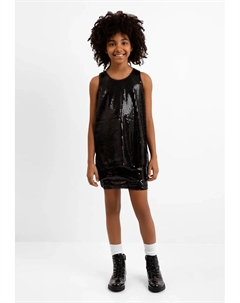 Летняя юбка с великолепной отделкой пайетками, черный Gulliver