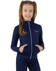 Толстовка "Куртка, украшенная хрустальными камнями", цвет морской волны Trigema