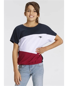 Рубашка в форме летучей мыши, цвет Weiß Marine Rot Kangaroos