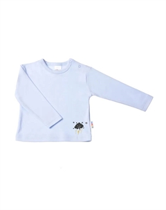 Рубашка с длинными рукавами и облачным принтом, голубой Лилипут