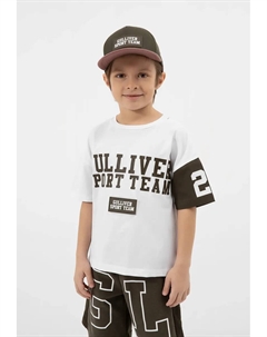 Футболка с круглым вырезом, белый Gulliver