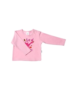 Рубашка с длинными рукавами из натурального хлопка, розовый Лилипут