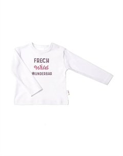 Лилипутская рубашка с длинными рукавами "Дерзкий", с кнопками на плече, белый