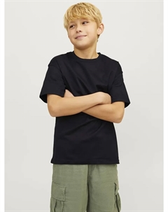 Рубашка с круглым вырезом для подростков "JJEURBAN EDGE TEE SS O-NECK NOOS JNR" Junior, черный Jack & jones