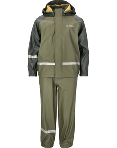 Дождевик "GILBO" со светоотражающими элементами, зеленый Zigzag