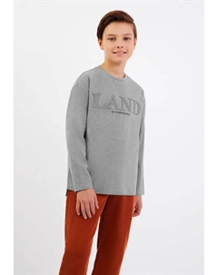 Рубашка с длинными рукавами, базовый фасон, серый Gulliver