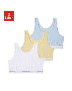 Бюстье с тканым поясом с логотипом, белый Bench