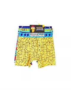 Набор из 4 трусов-боксеров из крутой пряжи с изображением покемонов, мультиколор Licensed character