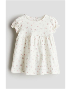 Платье из джерси со структурой, белый H&m