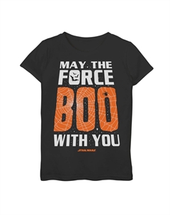 Футболка с рисунком «Звездные войны» для девочек 7–16 лет «May The Force Boo With You» на Хэллоуин Star wars