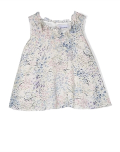 Блузка без рукавов с цветочным принтом, белый Simonetta