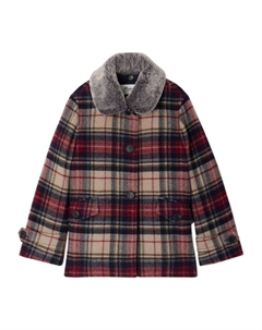 Куртка Gigliola с воротником из искусственного меха, синий Bonpoint