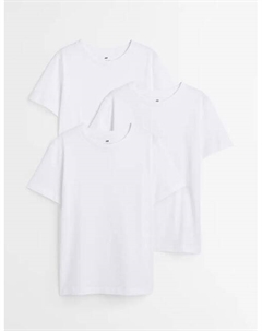 Комплект футболок 3 штуки, белый H&m