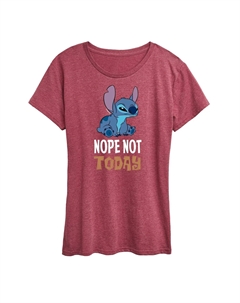 Женская футболка с рисунком Disney Lilo & Stitch Nope, Not Today, темно-красный Licensed character