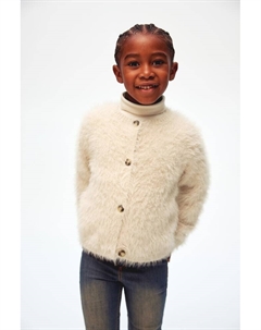 Пушистый кардиган, бежевый H&m