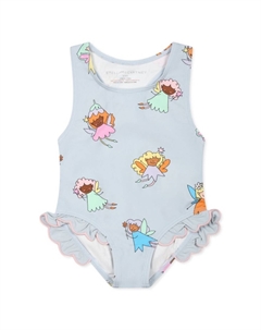 Купальник с графическим принтом, синий Stella mccartney kids