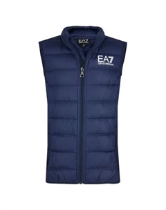 Пуховик без рукавов стандартного кроя, синий Ea7