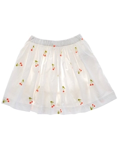 Вишневая юбка, белый Bonpoint