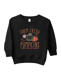 Толстовка с ярким рисунком Farm Fresh Pumpkins для малышей, черный The juniper shop