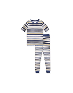 Пижамный комплект для мальчиков из 2 предметов из сверхмягкого джерси, плотно прилегающего кроя - для больших детей, цвет Blue Stripes Sleep on it