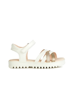 Сандалии с регулируемыми ремешками j Sandal Coralie Girl, белый Geox