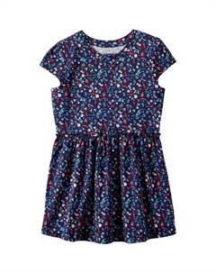 Топ-туника со сборкой на талии для девочек от 2 до 20 лет в цвете Regular и Plus, цвет Navy Multi Bug Life Lands' end