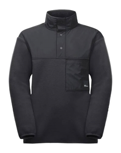 Свитер с воротником стойкой "SPIRIT FLEECE HALFZIP Y", черный Jack wolfskin