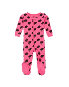 Детская хлопковая пижама с зайчиком, розовая Leveret