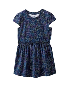 Топ-туника со сборкой на талии для девочек от 2 до 20 лет в цвете Regular и Plus, цвет Navy Multi Stars Lands' end