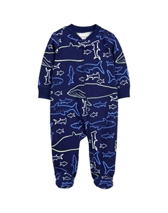 Кофточка на молнии с китом для мальчика Carter для сна и игр, цвет Ocean Carter`s